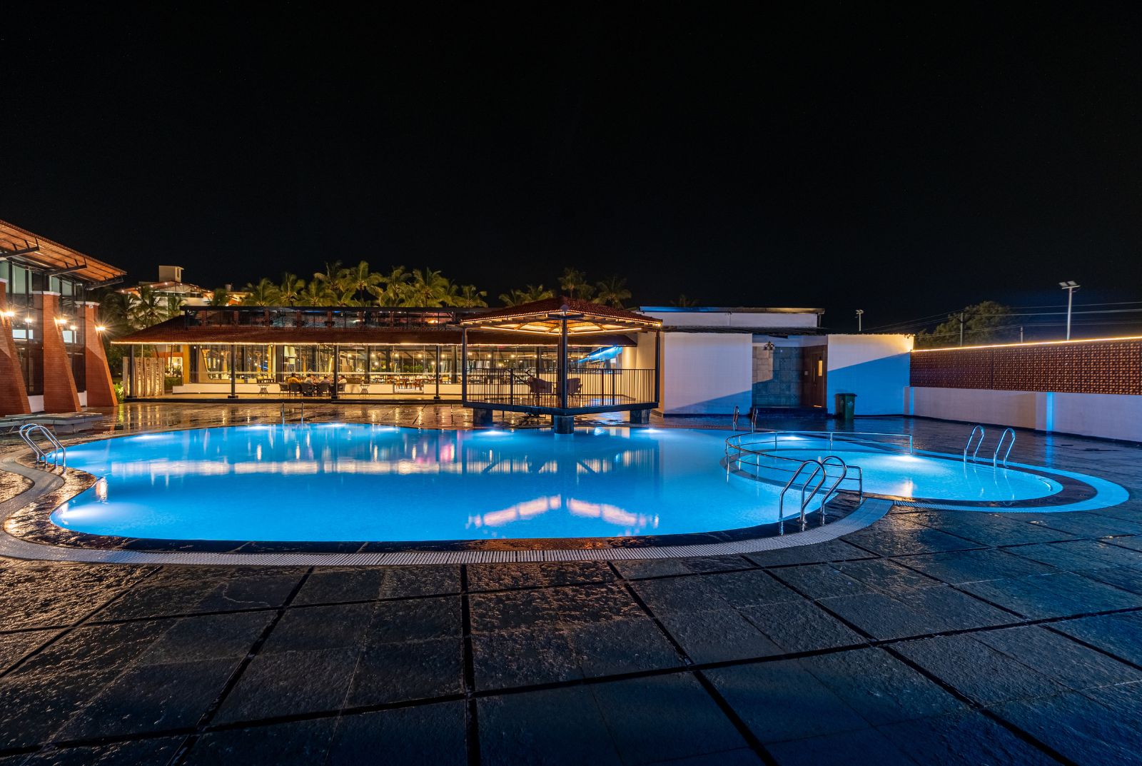 serene resort hyderabad pool area