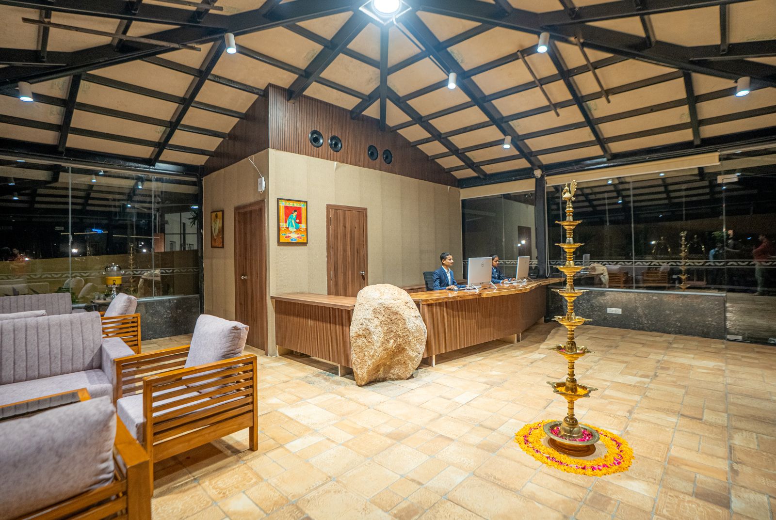 serene resort hyderabad reception area (2)